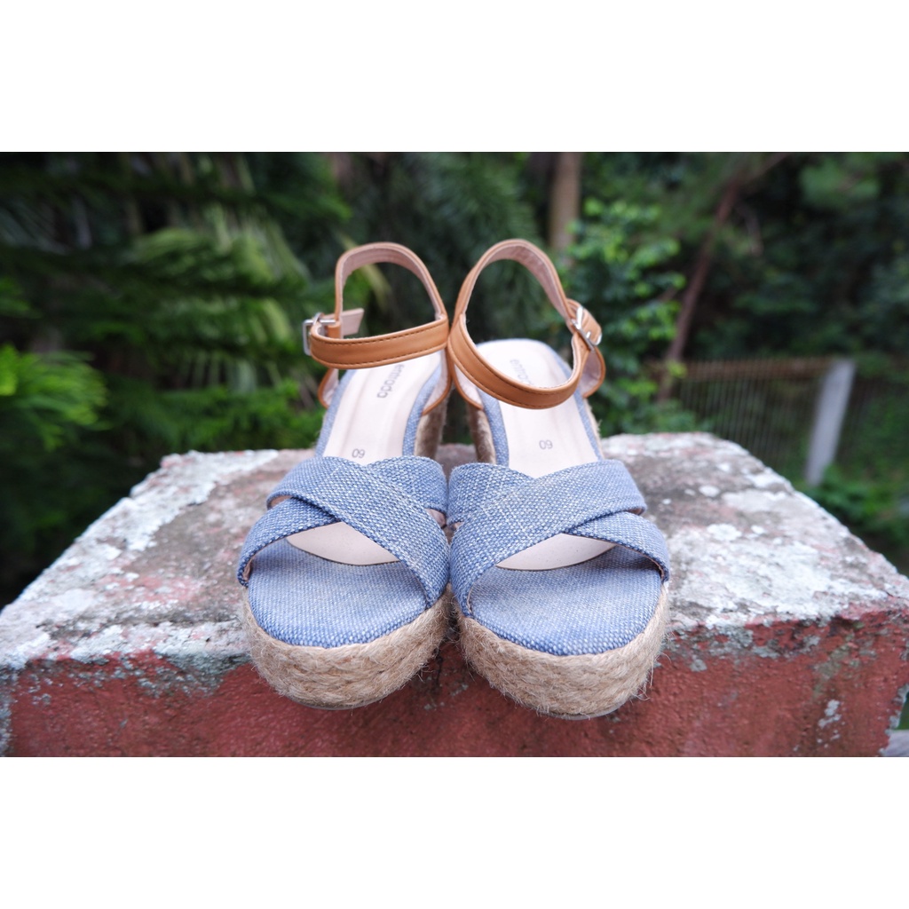 Denim deals wedges sandals