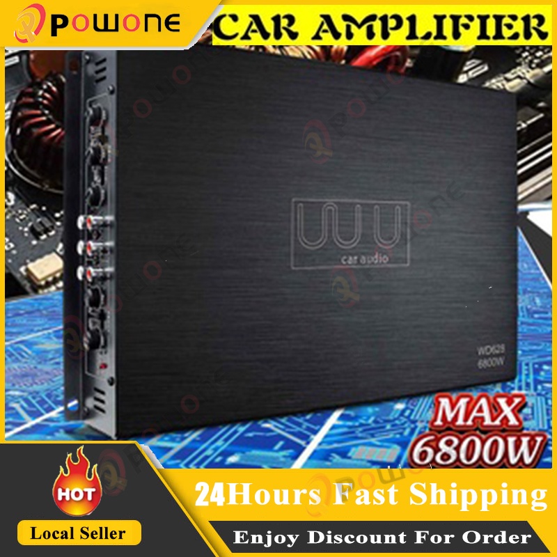 6800W Car HIFI Amplifier Audio Stereo Bass Speaker 4Channel Car Digital