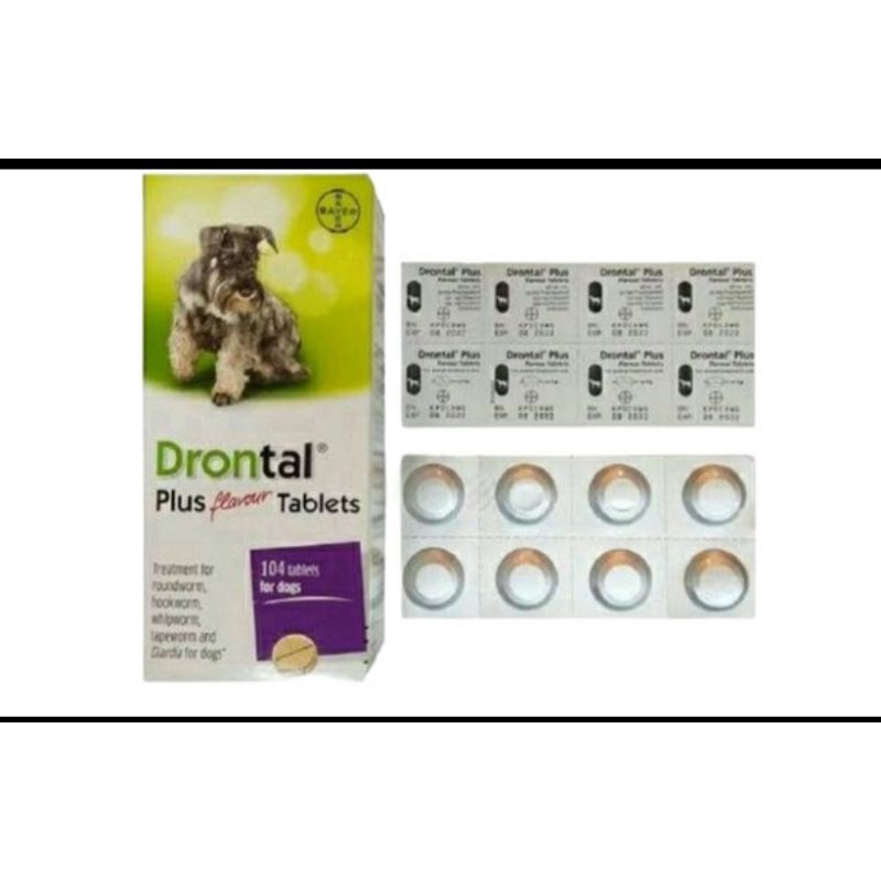 Drontal Dog 1 Tablets Of Dog Worm Medicine Shopee Philippines