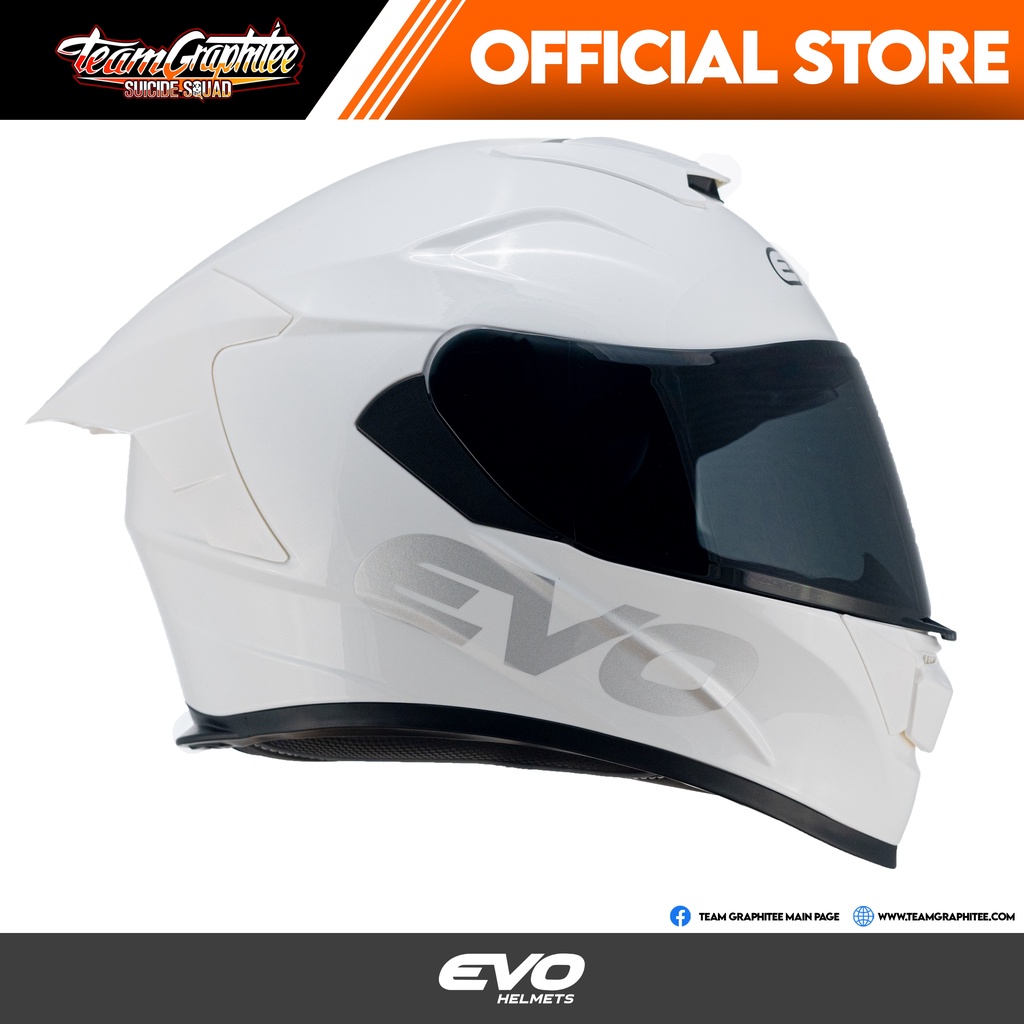 EVO HELMET GT PRO PEARL WHITE (LENS MAY VARY) | Shopee Philippines