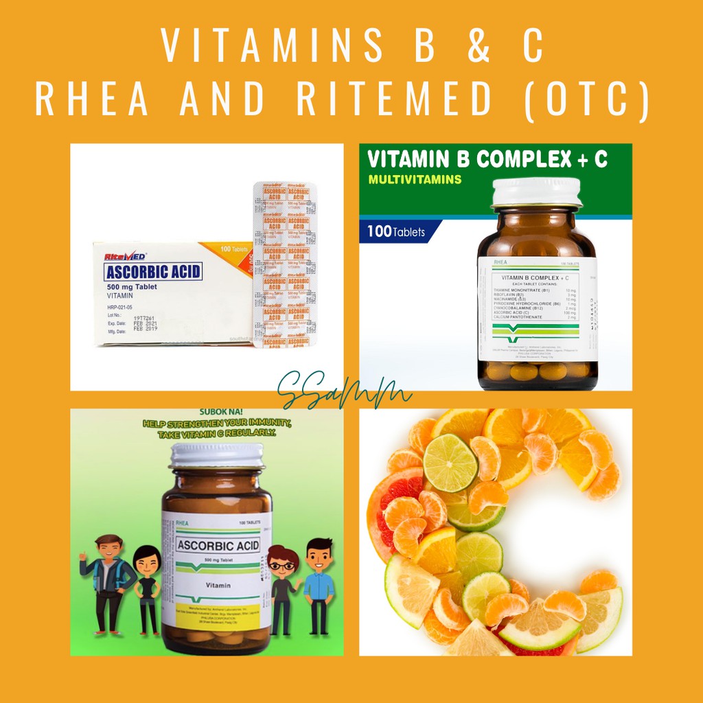 RHEA Vitamin B Complex + C / RHEA Ascorbic Acid 500mg / RITEMED ...