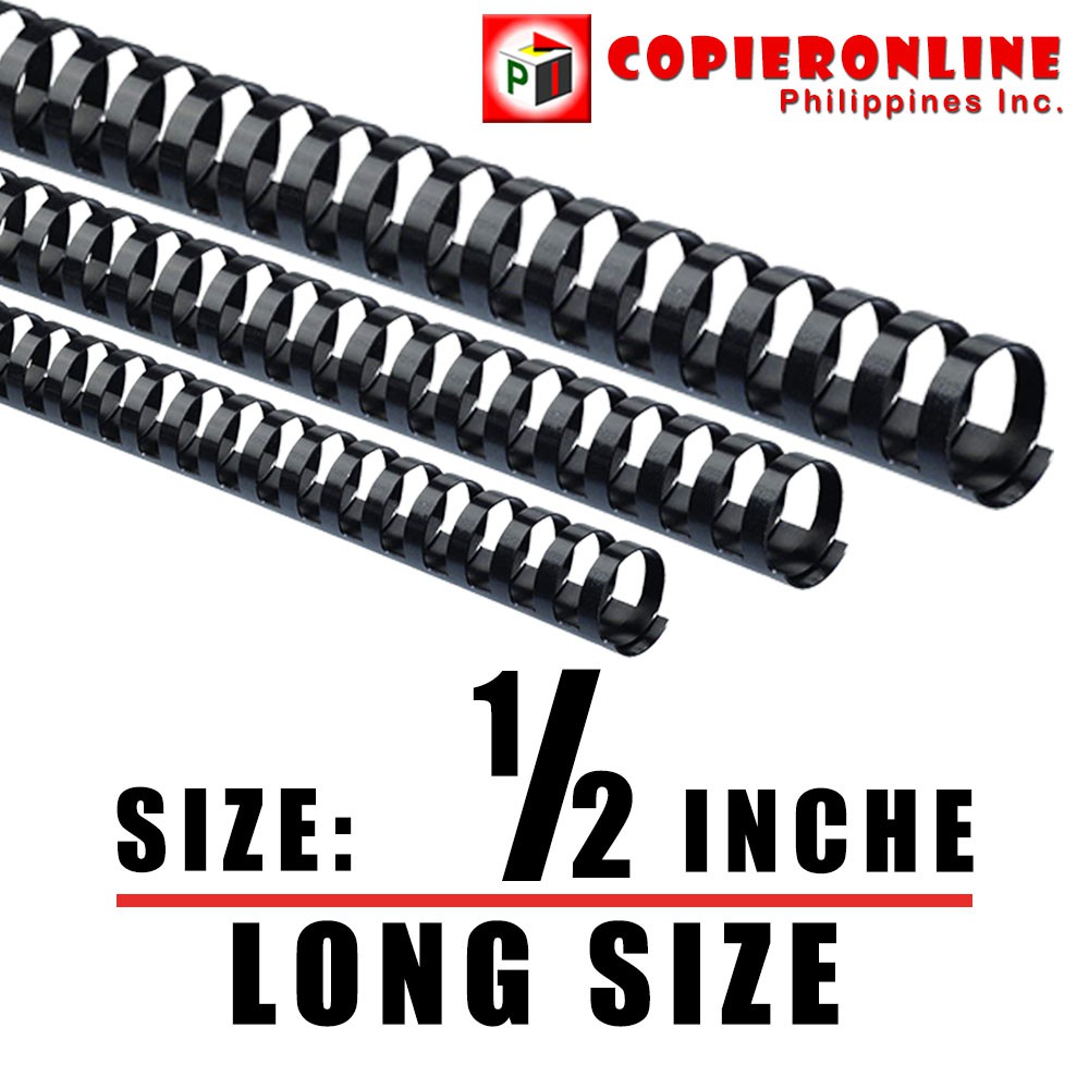 Plastic Comb Binder Rings: 1/2 Inches Size for LONG BOND PAPER (per 10  Pieces)