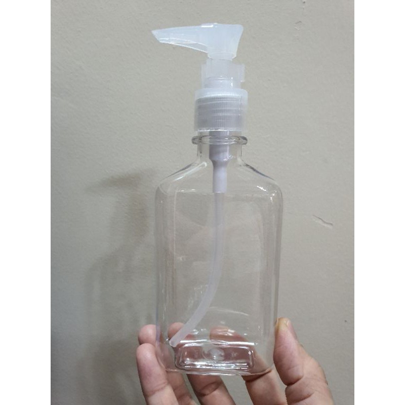 Plastic Rectangle 200ml Lotion Soap Pump Alcohol Empty Bottle ECfind ...