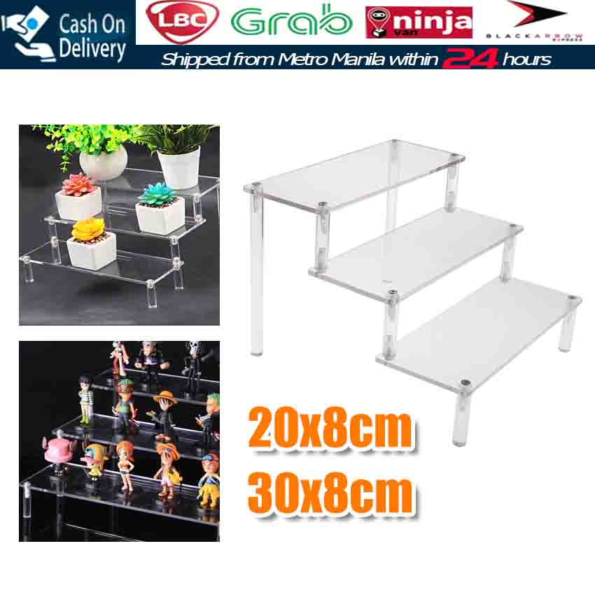 【Fast Delivery】3 Tier Acrylic Display Stand Riser Shelf Showcase for ...