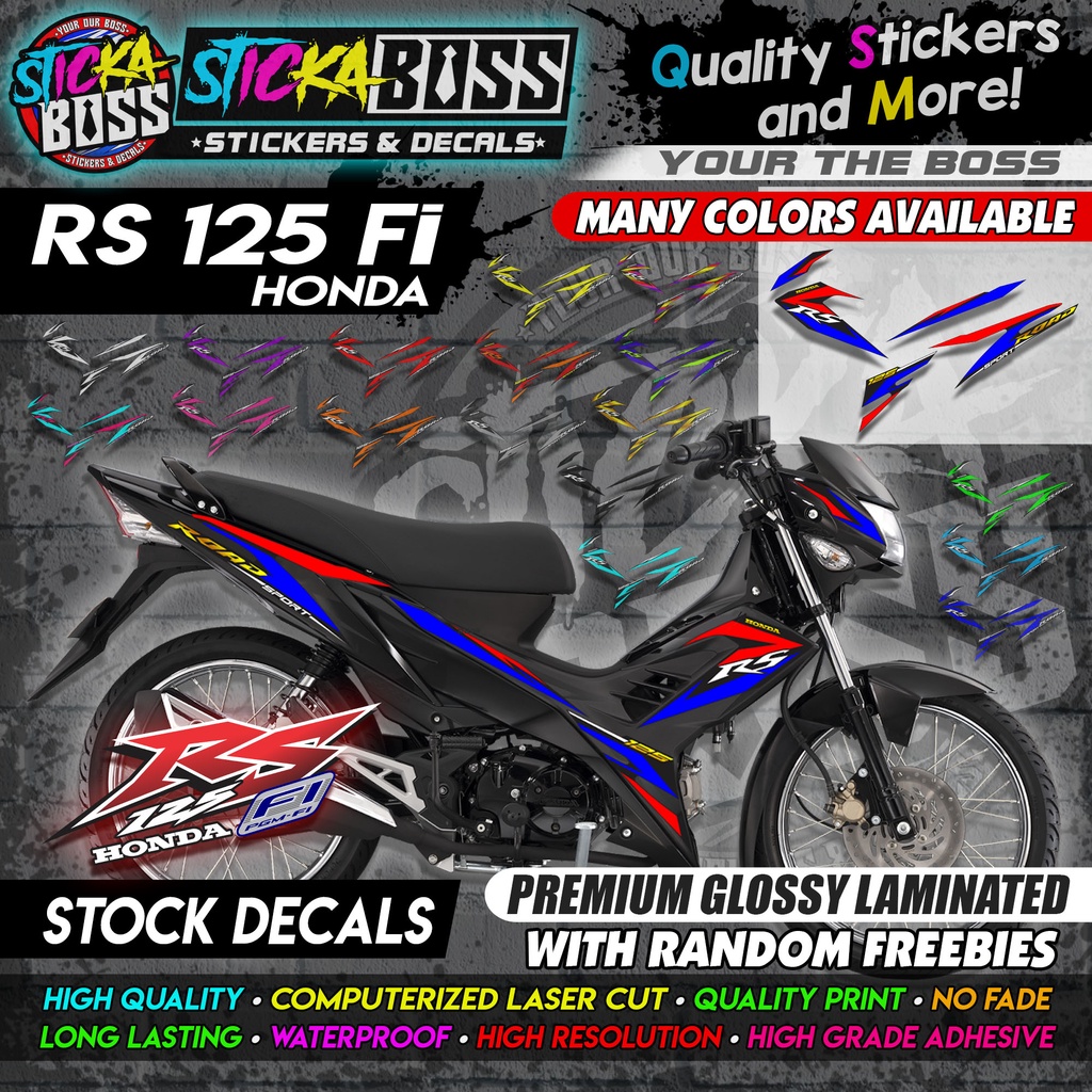 STICKER DECALS for RS 125 FI (RS125STDE) By STICKABOSS (SOFIE LAMINATED ...