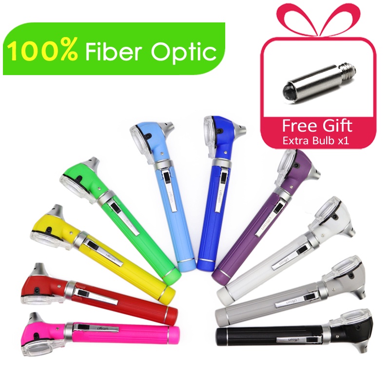 Portable Fiber Optic LED ENT Diagnostic Borescope Medical Otoscopio Ear