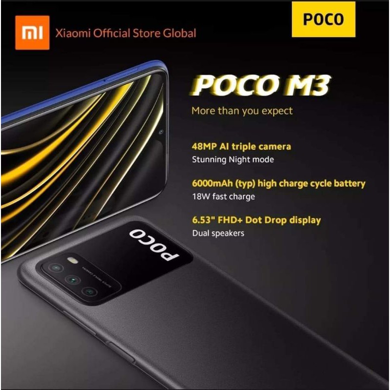 Xiaomi Poco M3 GLOBAL VERSION 4GB/64GB and 4GB/128 | Shopee Philippines