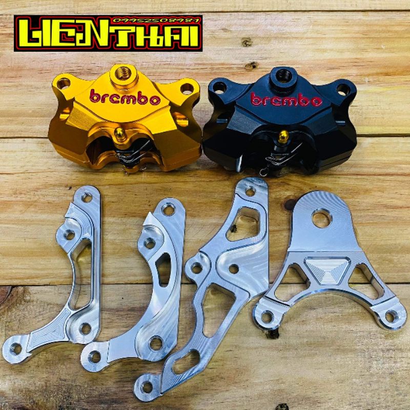 CALIPER DORAEMON 2POT W/BRACKET AND FREE 2 BOLTS WAVE/ MIO/ RAIDER150