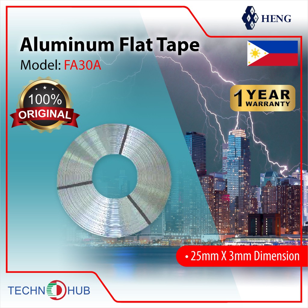 Lightning Protection & Earthing System FA30A Flat Tape Aluminum 25x3mm ...