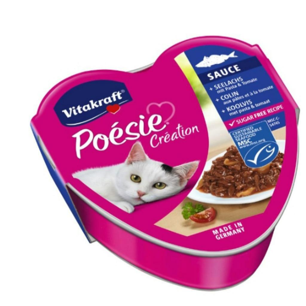 Vitakraft Poésie Adult Cat Wet Food Can Pollock MSC And Tomato III 85g