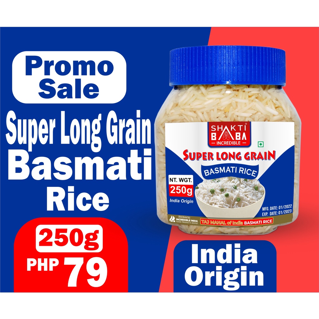 SHAKTI BABA SUPPER LONG GRAIN BASMATI RICE PROMO SALE 250G | Shopee ...