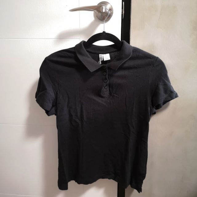 Black polo hotsell shirt h&m