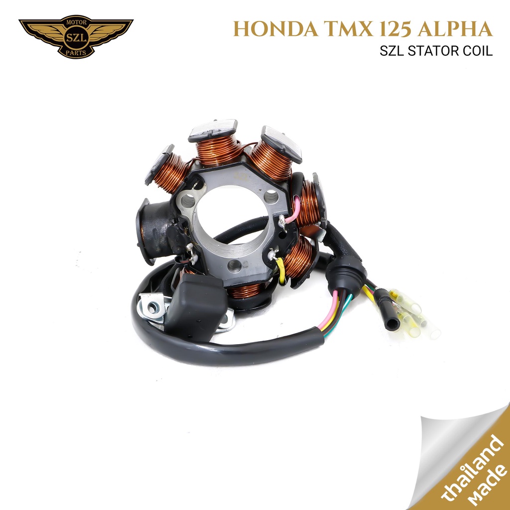 SZL MOTORCYCLE STATOR COIL FOR HONDA TMX125 ALPHA MADE IN THAILAND