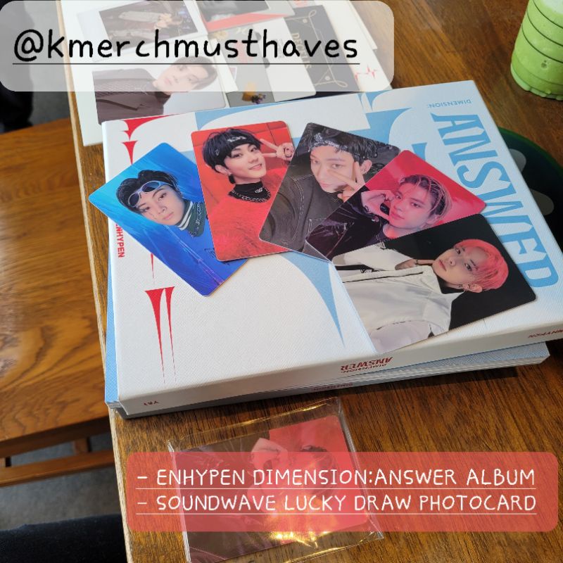 Enhypen Dimension: Answer Soundwave Lucky draw Photocard official