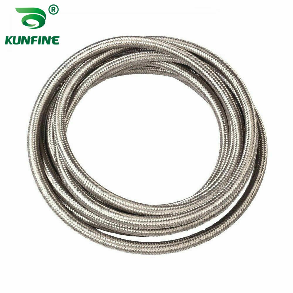 jdsAN10 10AN Stainless Steel Braided OIL FUEL Gas Sliver Line Turbo