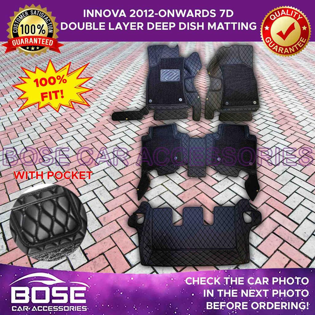 7D Deep Dish Matting ROHS for Toyota Innova 2012 2023 Model Double