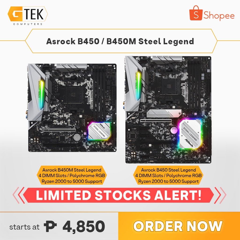 Legend Am4 Asrock B450m Steel Legend Ryzen 3700x Buy Now