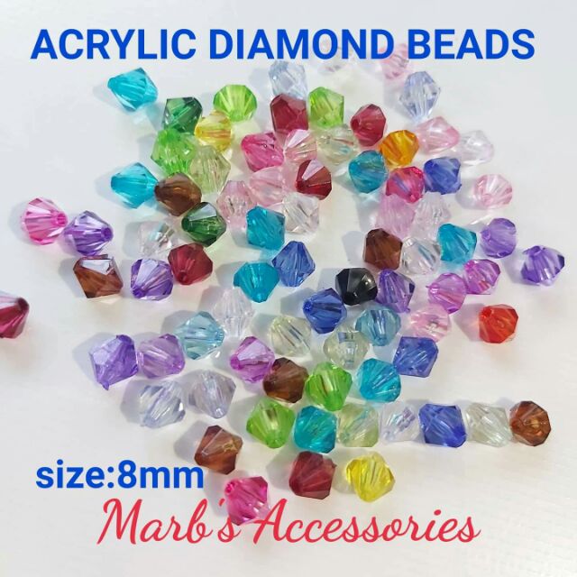 Acrylic diamond beads outlet
