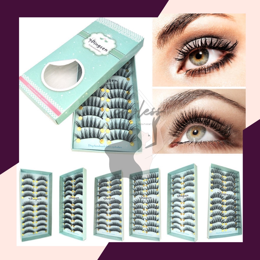 DINGSEN 10 Pairs False Eyelashes Long Thick Eye Lash Extension Beauty ...