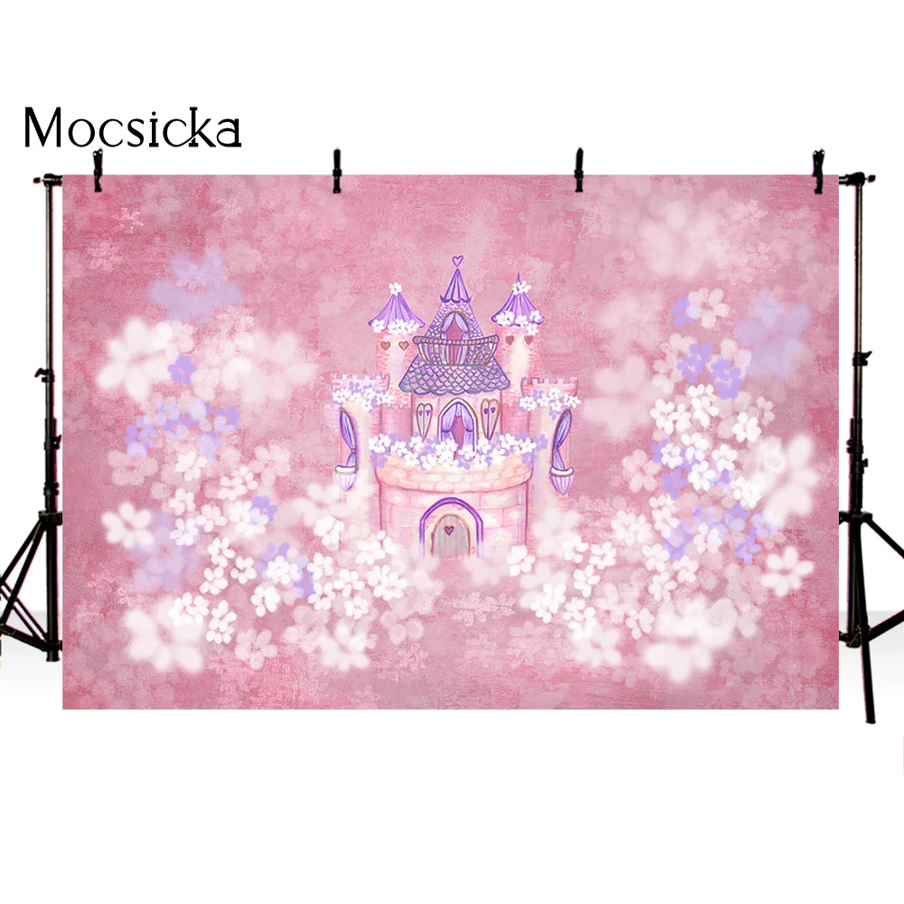 Backdrop for Photography Castle Pink Kids Studio Princess Birthday Girl ...