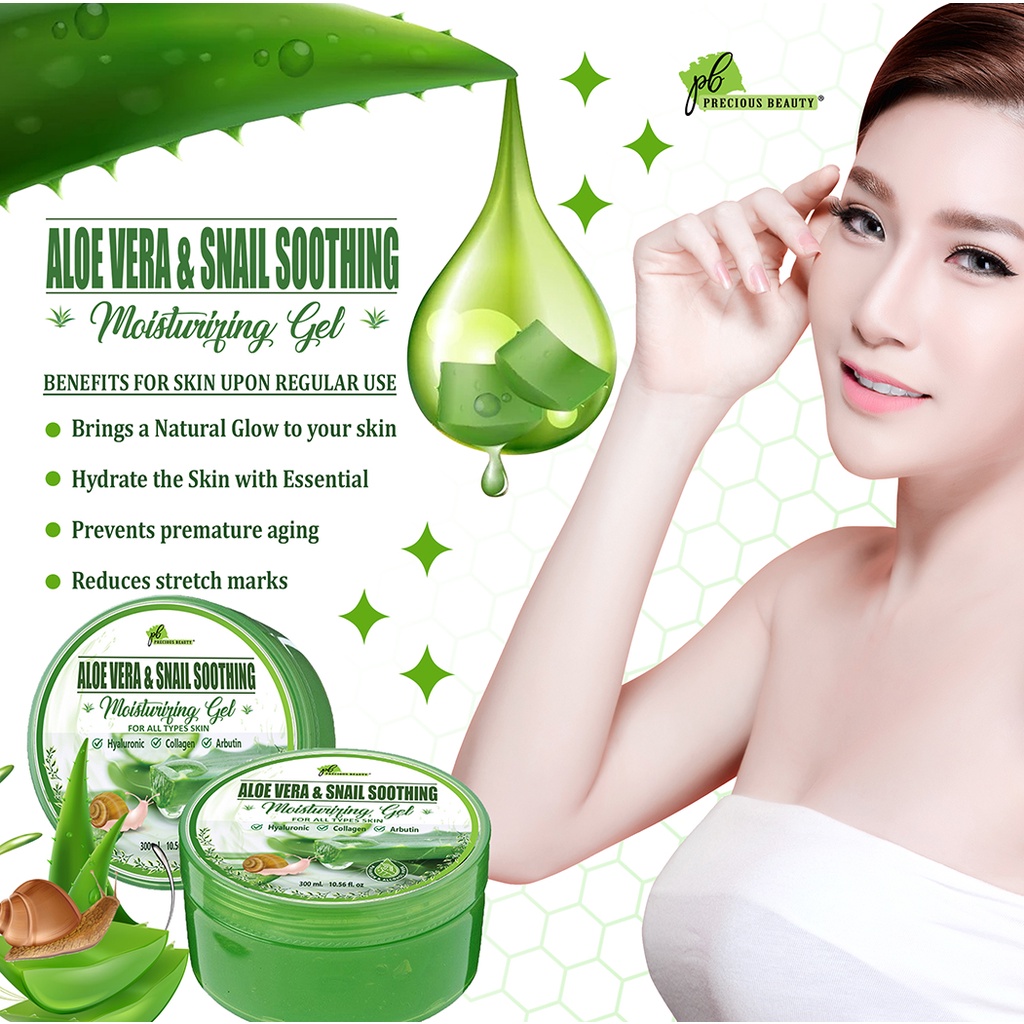 Precious Beauty Aloe Vera & Snail Soothing Moisturizing Gel 300 ML ...