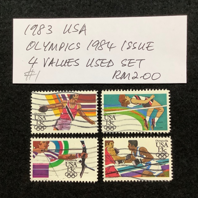 1983 USA Olympics 1984 Issue 4 Values Used Set | Shopee Philippines