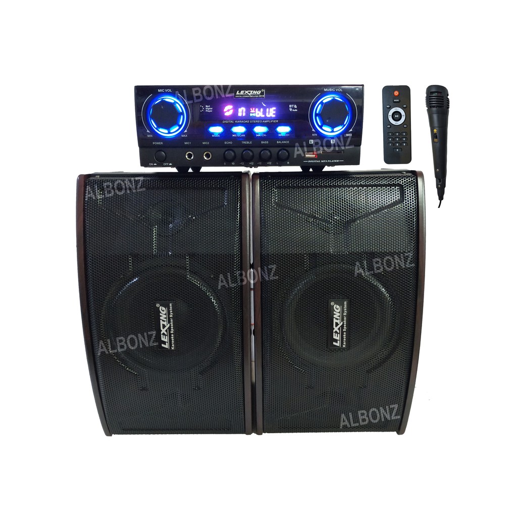 AC/DC Amplifier with Karaoke Speaker Set Bluetooth USB SD FM 8918 ...