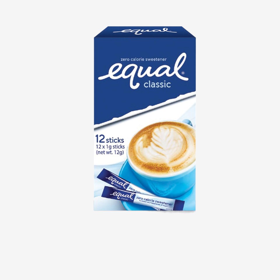 EQUAL Classic 1 box x 12 sticks, 0 Calorie Sweetener Sticks, Sugar ...