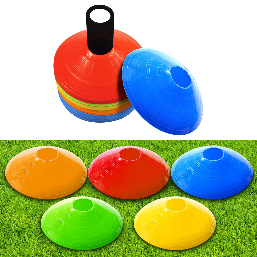 10pcs/set Soccer Discs Bucket Marker Training Sign Flat Cones Marker Discs Shopee Philippines