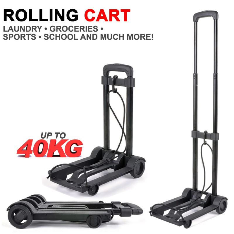 Folding Compact Lightweight Premium Durable Luggage Cart Portable ...