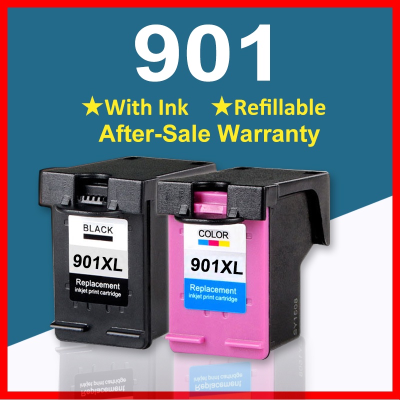 HP 901 ink HP901XL ink Cartridge refillable Compatible for HP 4500 ...