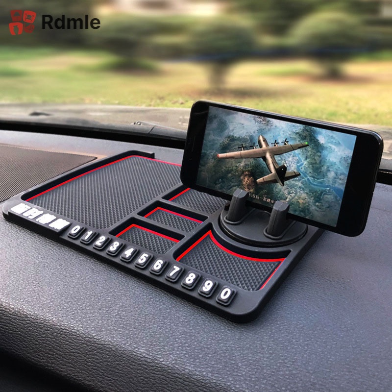 Non-Slip Phone Pad for Car Flexible Dash Board Mat with Phone Holder ...