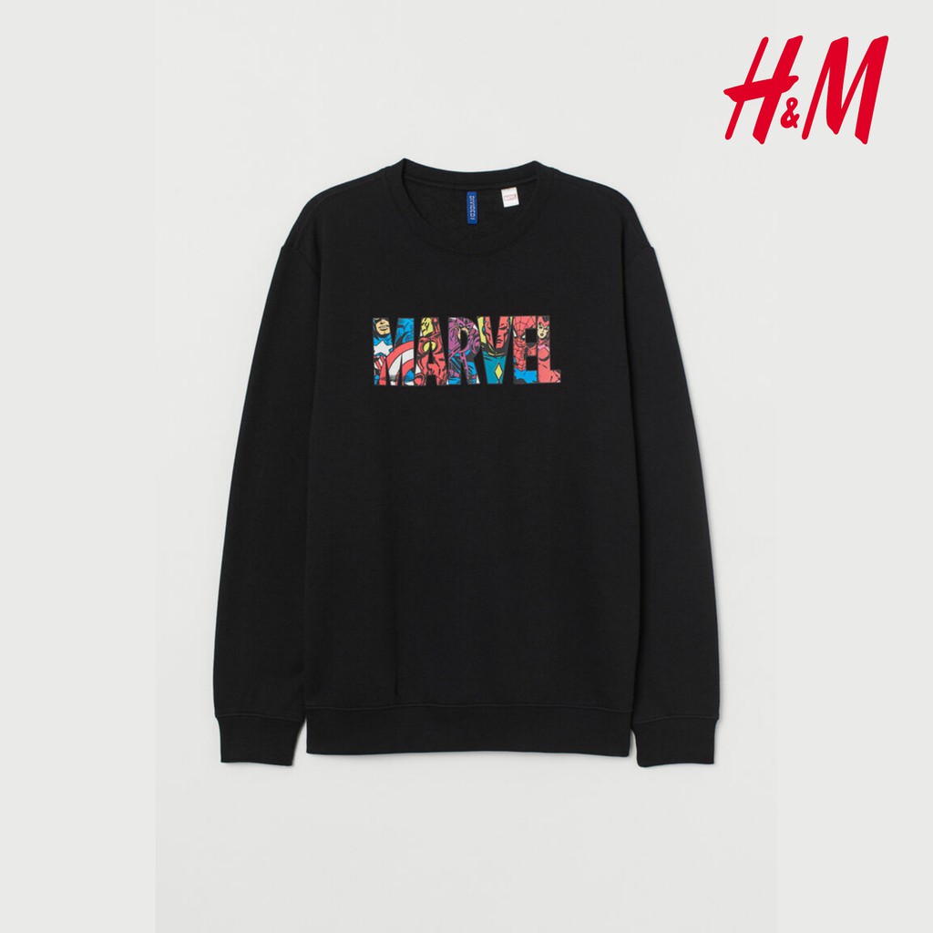 Hoodie Crewneck H M Marvel Black Hnm Brand Sweaters Hodie Men And Women Shopee Philippines