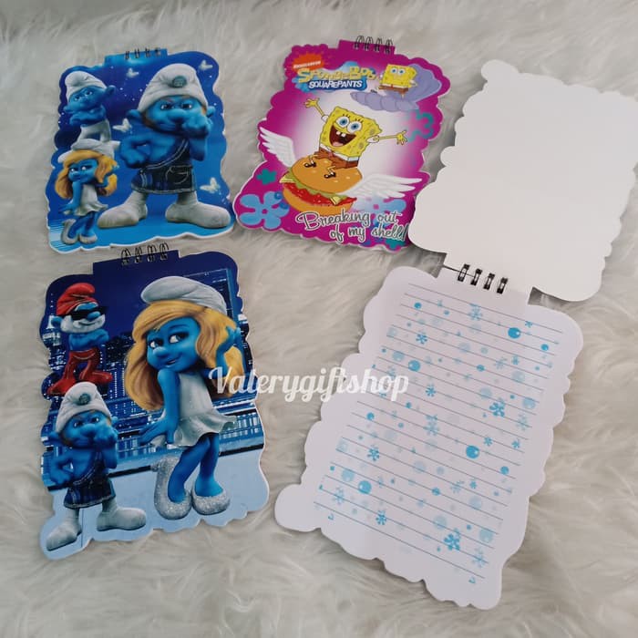Note Notes Memo Character Smurf / Spongebob Spongebobs Sponge Bob Body ...