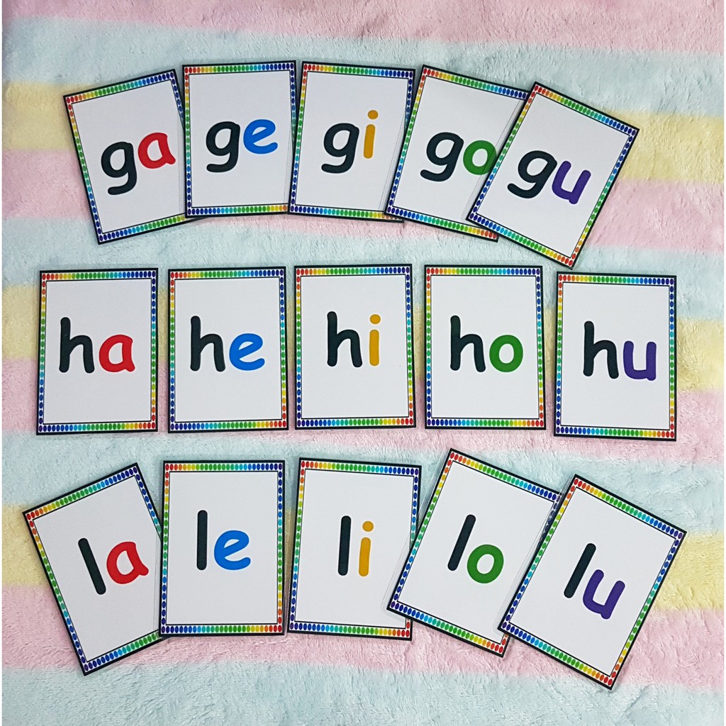ABAKADA Laminated Flashcards 80pieces (TAGALOG) | Shopee Philippines