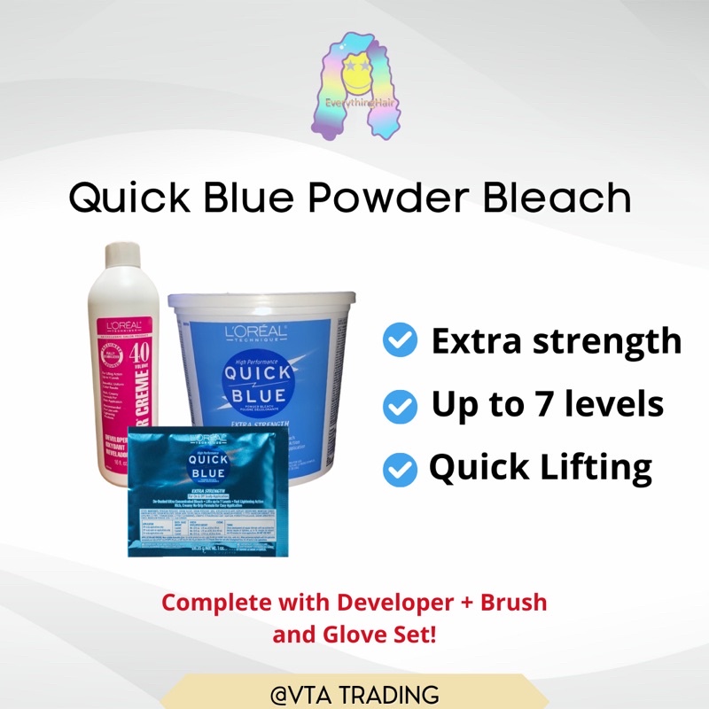 L'oreal Quick Blue Bleach Powder Extra Strength High Performance 30g