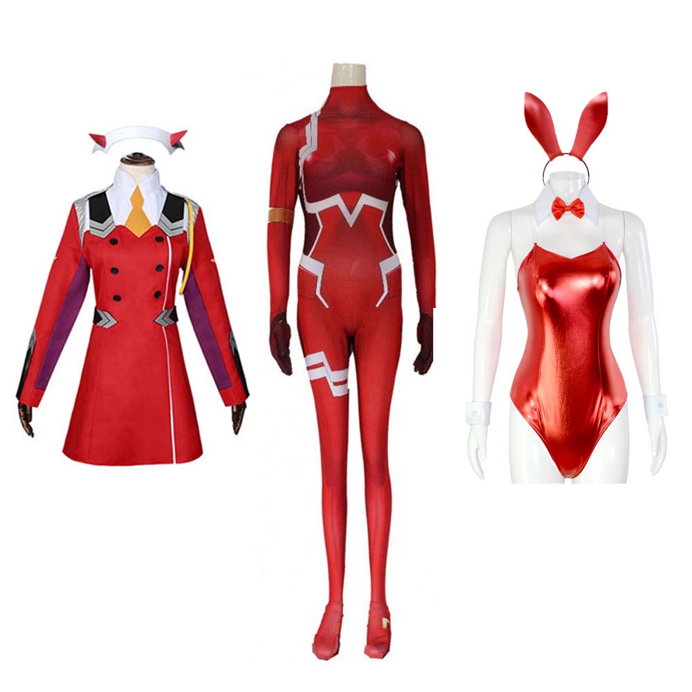 Darling in the Franxx 02 Bodysuit Cosplay Costumes Jumpsuit Zero Two Anime  Wig Women Halloween Party Carnival Catsuit | Shopee Philippines