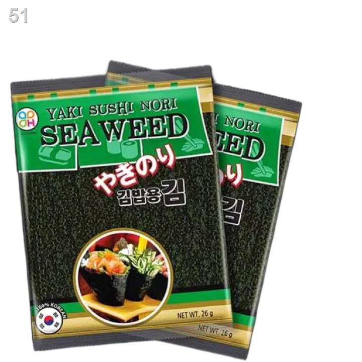 Hana Korea YAKI SUSHI NORI Seaweed 26g (10 sheets) Seaweeds Wrapper