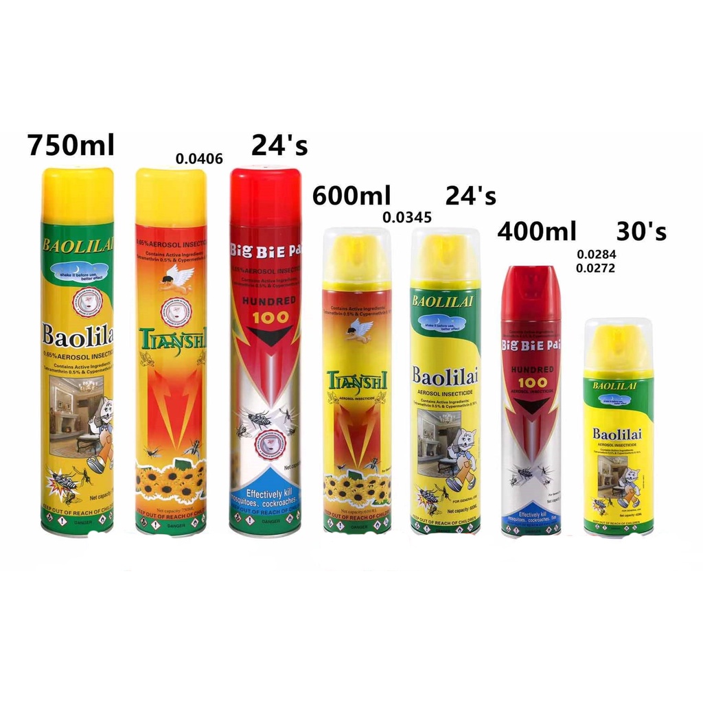 BaoliLai Aerosol Insecticide Spray Insects Spray 750ml Mosquito Spray ...