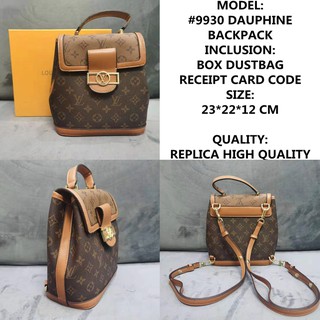 JC WHOLESALE #9930 LV Dauphine Backpack Monogram Leather W/BOX (21*23 cm)