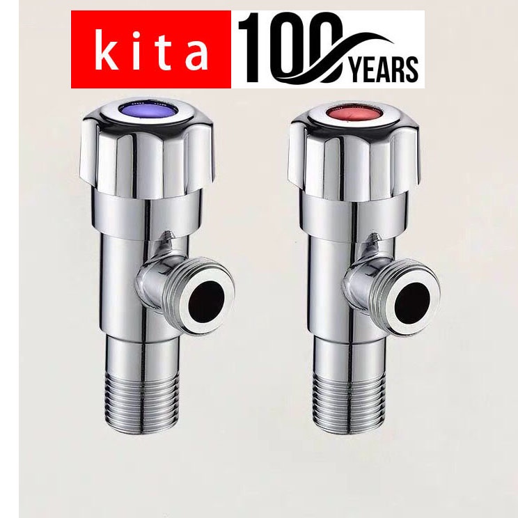 2pcs ~~~~~ 1/2 (SUPER Stainless Steel) Wall-in Faucet Triangle Valve ...