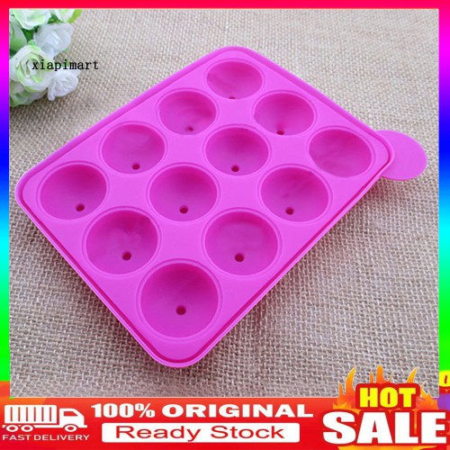 【Ready stock】Silicone Cake Pops Mold Round Circle Lollipop Chocolate ...