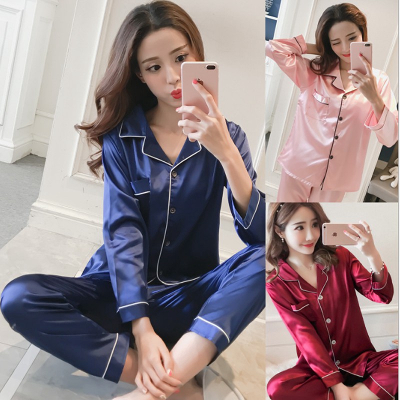 Silk pajamas shopee sale