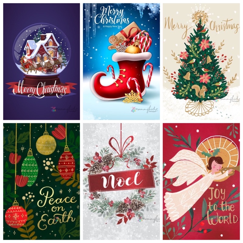 Merry Christmas Theme Wall Decor Design A4 Size Laminated | Shopee ...