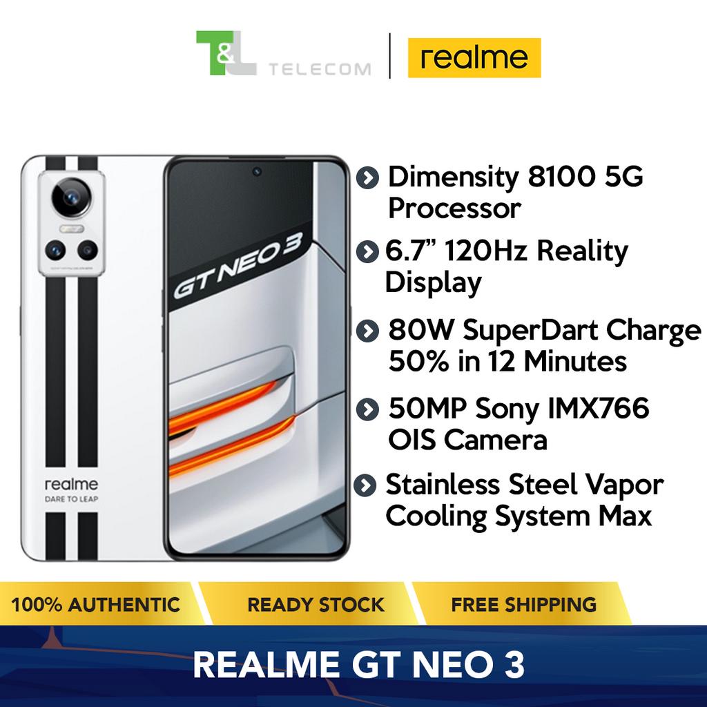 Realme GT Neo 3 5G - 12+256 Go, Charge 150 W, Écran SuperOLED 120 Hz, Appareil Photo 50 MP, Noir Asphalt