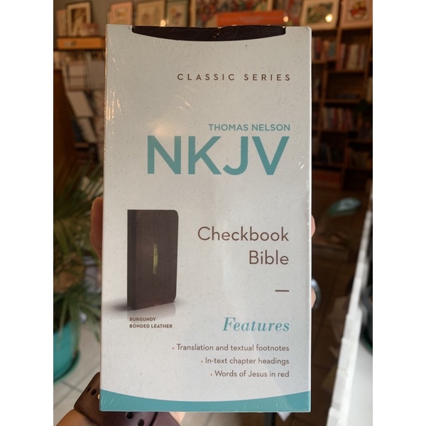 NKJV Checkbook Bible With Snap Black | Shopee Philippines
