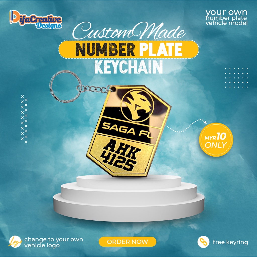 Number Plate Keychain(Custom made/Personalise) Shopee Philippines