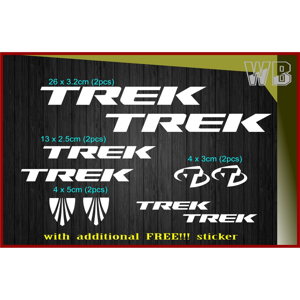 Trek bike decals/sticker(color: white glossy) - 1set | Shopee Philippines