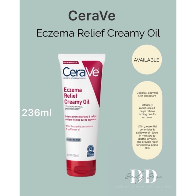 CeraVe Eczema Creamy Oil FOR DRY, ECZEMAPRONE SKIN LIGHTWEIGHT