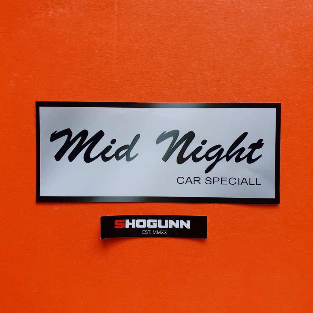 Midnight Car Speciall Laminated Vinyl Sticker Shopee Philippines